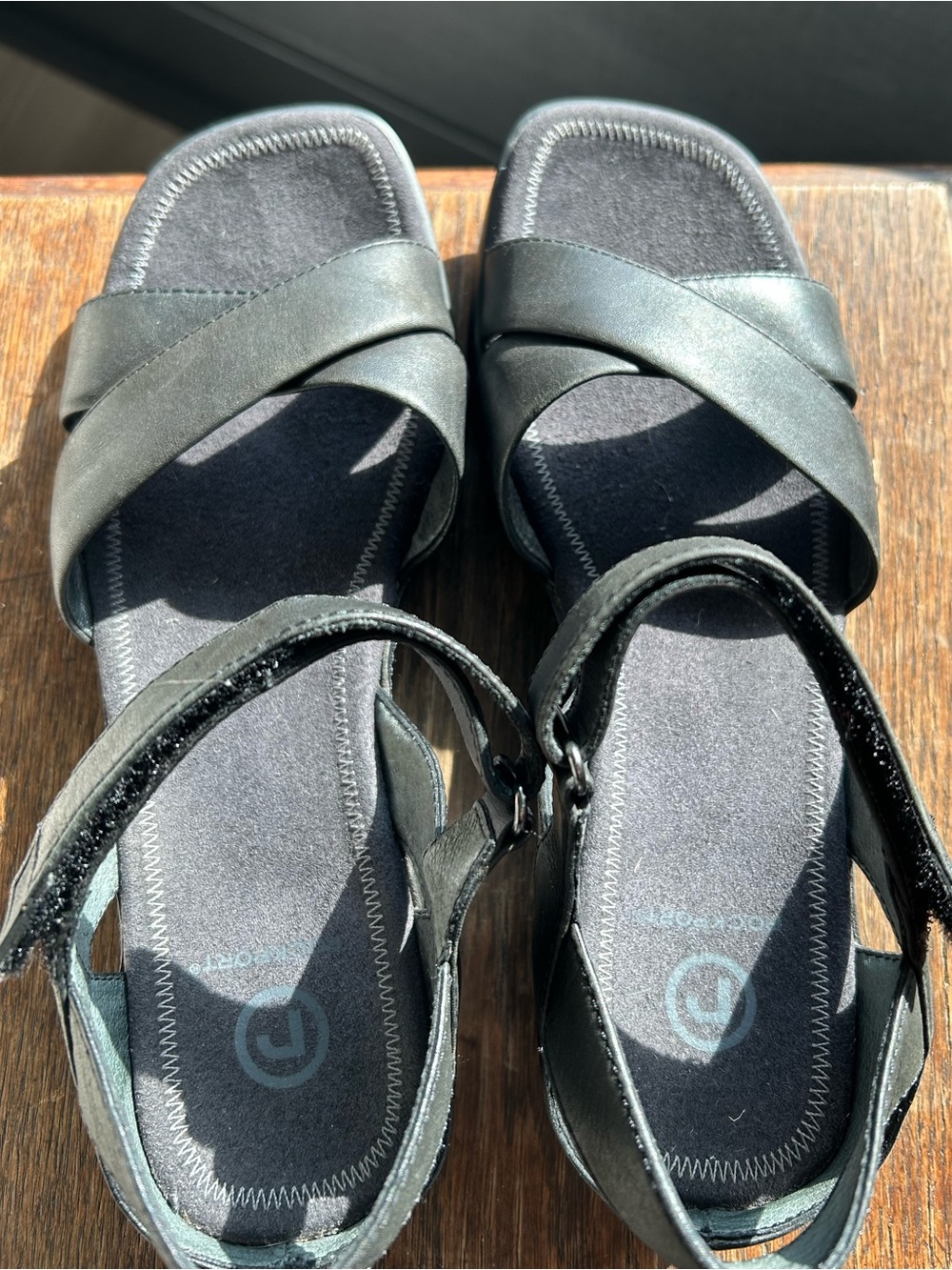 Rockport black leather sandals size 8 - Picture 3 of 9